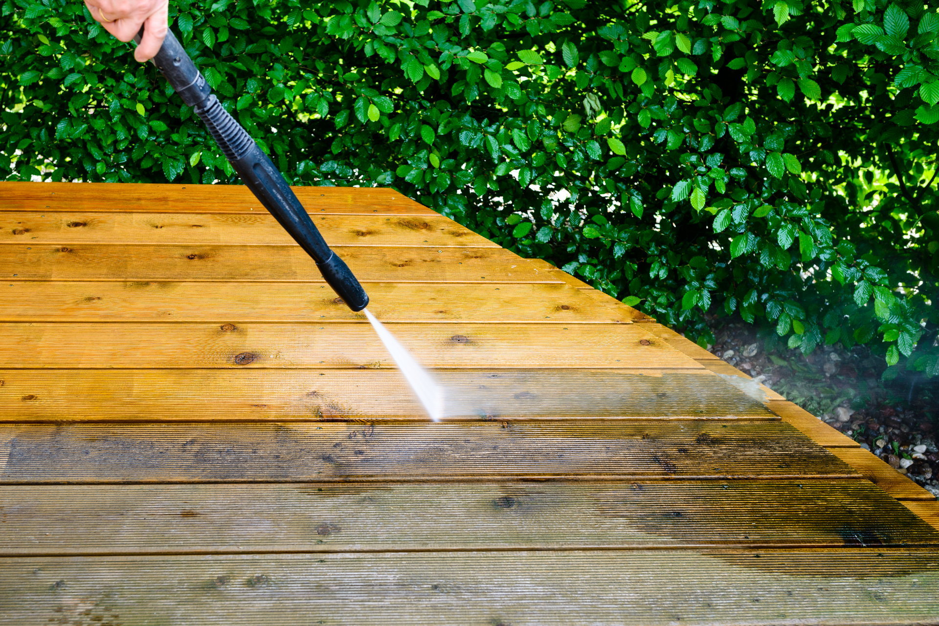 Professional deck and patio cleaning