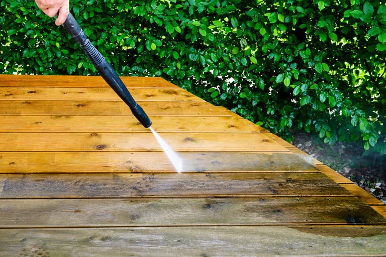 Deck and patio cleaning